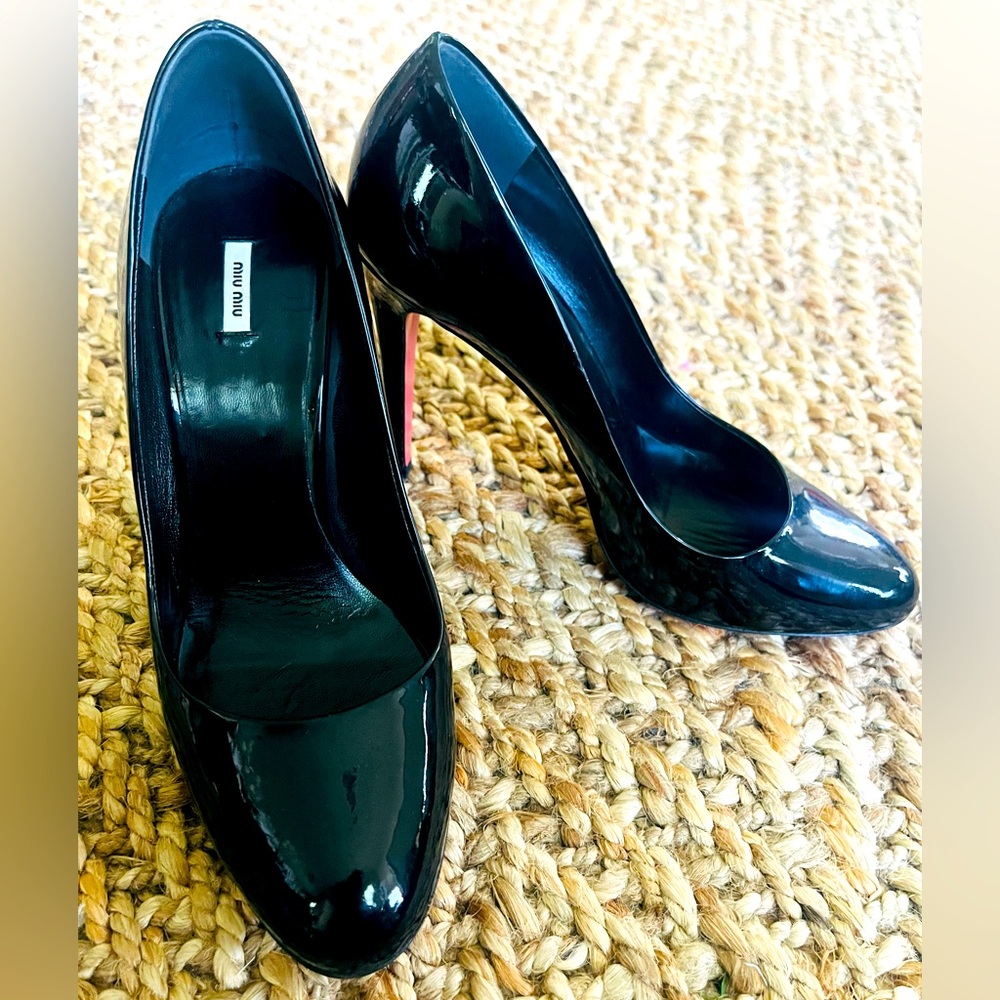 First Come First Serve-Miu Miu Patent Leather Heels